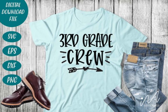 3rd Grade Crew SVG Cut Files for Graphics and Crafts