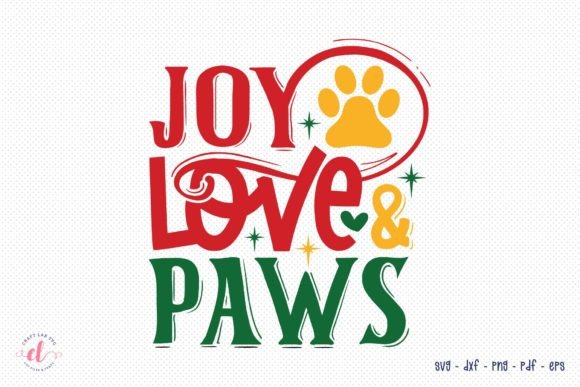 Joy Love Paws SVG Christmas Dog SVG