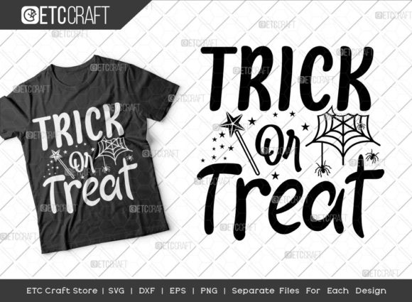 Trick or Treat SVG Cut File Halloween Graphics for Crafts