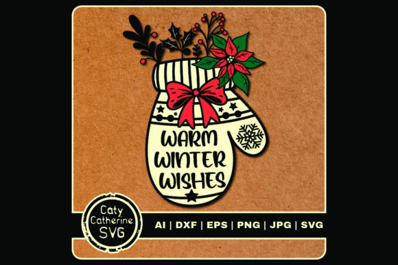 Warm Winter Wishes Christmas Quote Graphics and Crafts