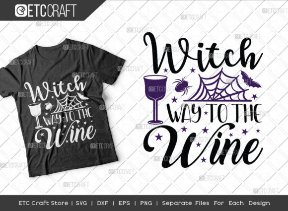 Witch Way to the Wine SVG Cut File: Graphics and Crafts for Halloween Branding
